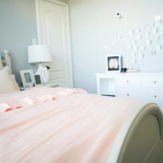 Gray Girl's Room With Butterfly Wall