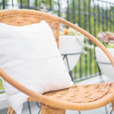 Patio Chair and White Pillow
