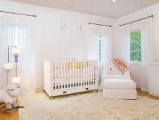 Neutral Contemporary Nursery With Pink Throw