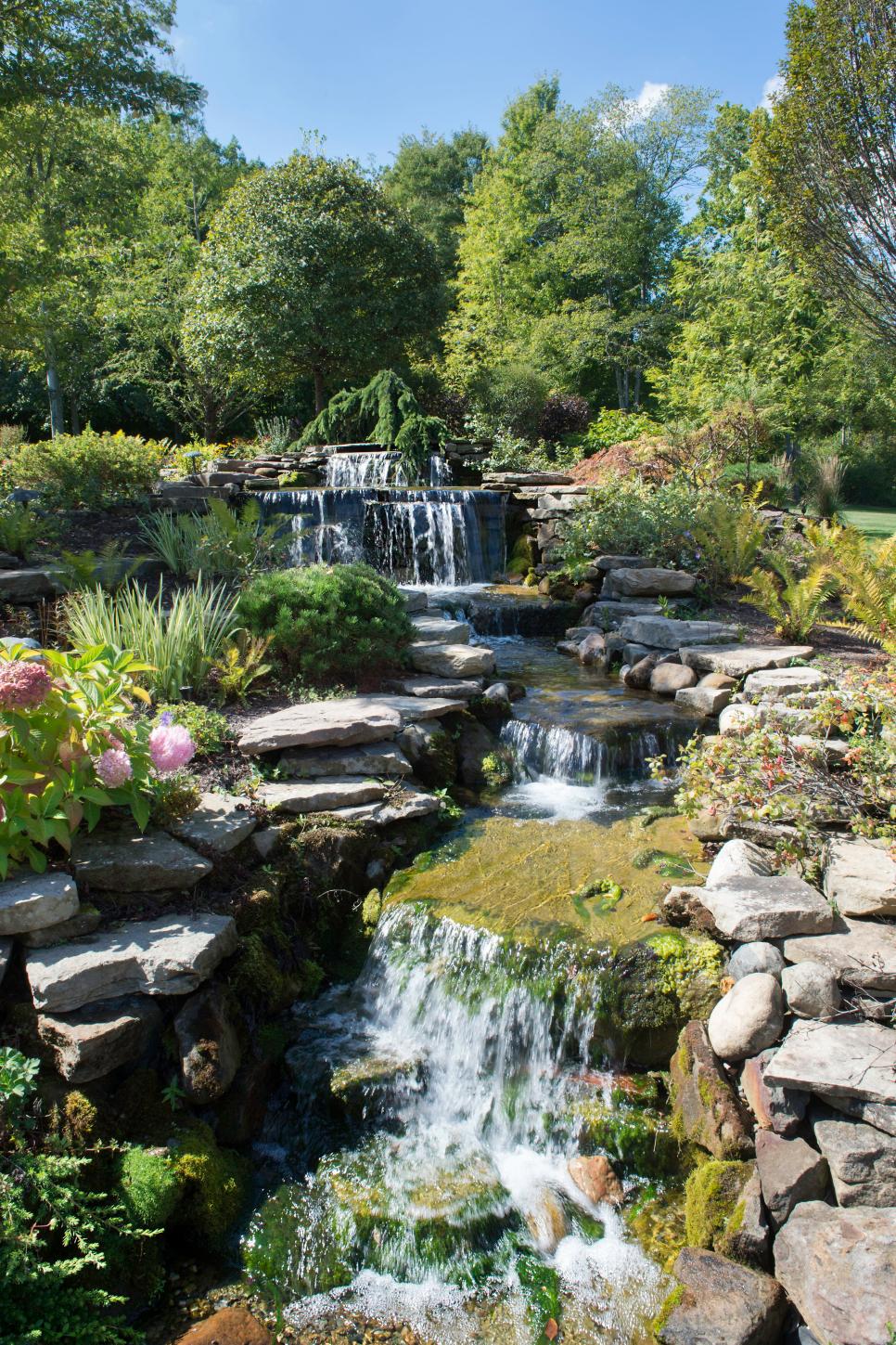 Backyard River and Waterfall | HGTV