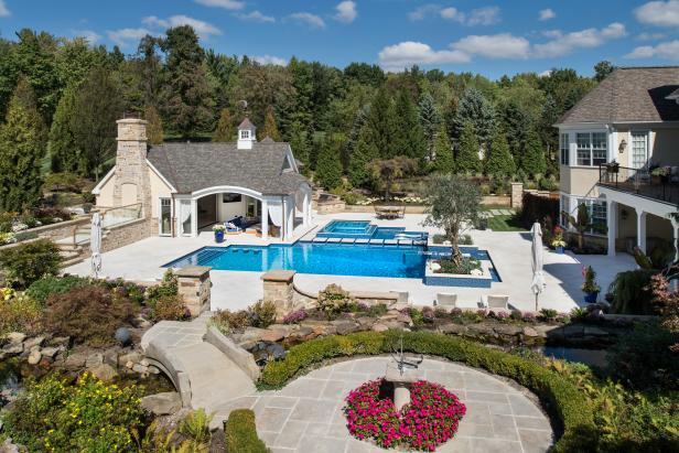 Large Backyard With Pool And Garden Hgtv