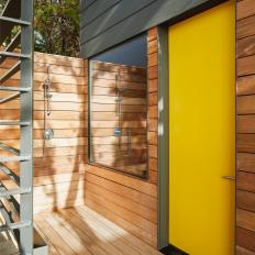 Outdoor Shower and Yellow Door