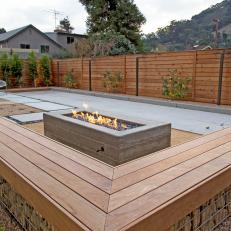 Gabion Bench and Fire Pit