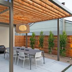 Outdoor Dining Area With Concrete Patio