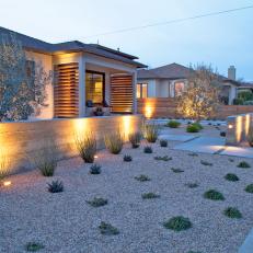 Front Yard With Offset Walls