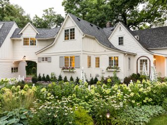 White Exterior and Garden