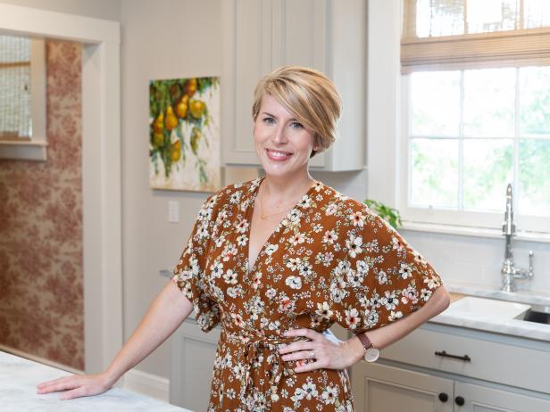 As seen on Home Town, Ben and Erin (C) Napier have fully renovated the Hogue Residence in Laurel, Mississippi.  The kitchen has been completely redone. The wall between the kitchen and breakfast area was removed and all new cabinetry has been installed.  This massive kitchen features two separate islands and plenty of room for a large family. (portrait)