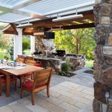 Outdoor Dining Room and Kitchen