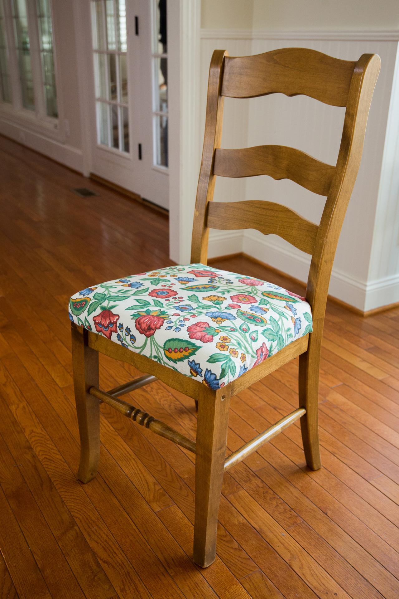 How To Re Cover A Dining Room Chair, Patterned Dining Chair Cushions