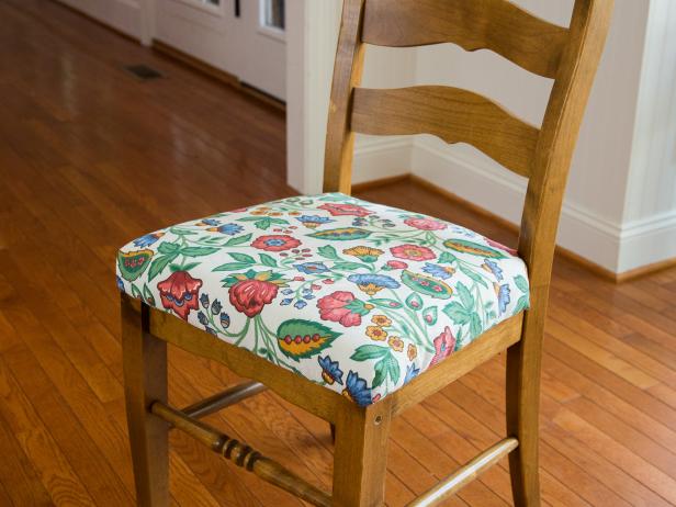 How to Re-Cover a Dining Room Chair | Reupholstering Seat Cushions | HGTV