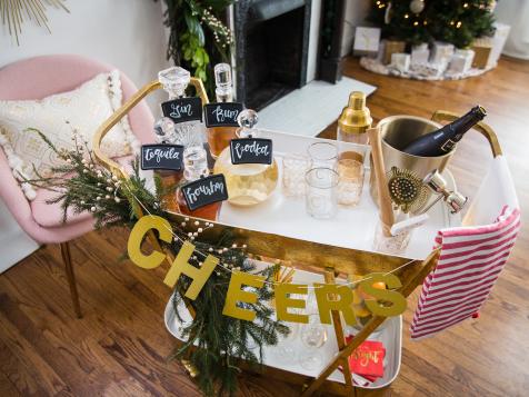 How to Glam-Up Your Bar Cart For the Holidays