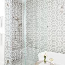 Mosaic Tile Walk-In Shower