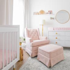 Pink Nursery With Gold Accents