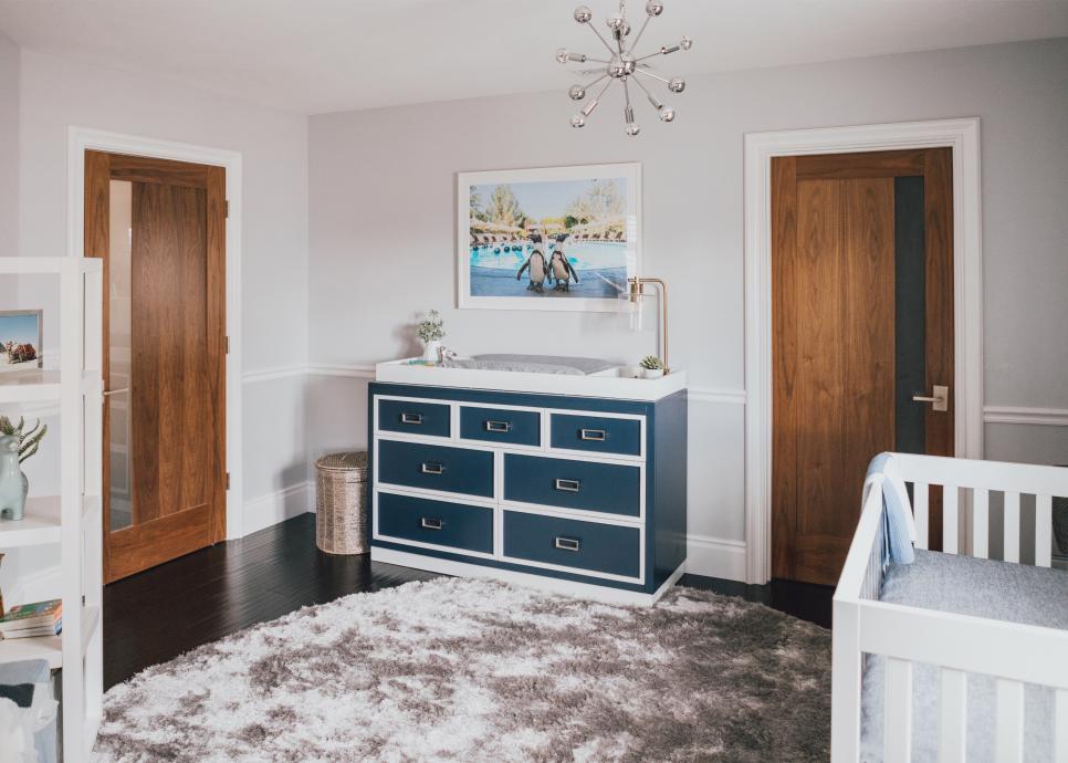 navy dresser nursery