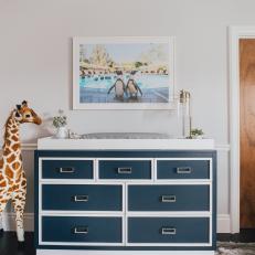 Modern Nursery Dresser With Changing Table Tray