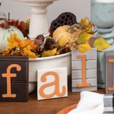 Upcycled Fall Block Letters 