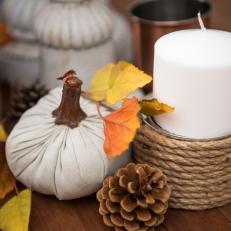 Upcycled Fall Candle With Jute Rope