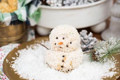 Snowman Cheeseball - All Day I Dream About Food