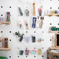 Use a Shoe Organizer to Store Craft Supplies 