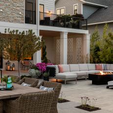 Expansive Outdoor Patio With Fire Pit