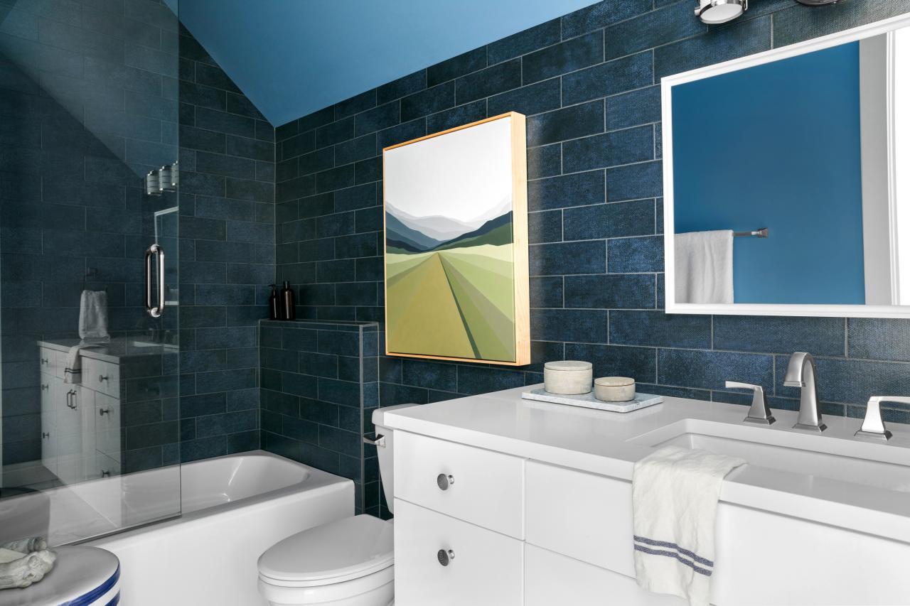 Go Bold with a Blue Bathroom for 2020