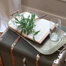 Vintage Trunk Used As Side Table