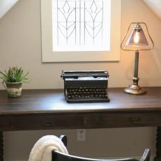 Home Office Alcove With Small Square Window