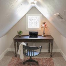 Attic Converted Into Small Home Office