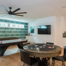 Sophisticated Green Game Room