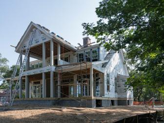 The HGTV Dream Home 2020 is a new construction build located in Hilton Head, SC.Pictured is the home during construction. (Before)