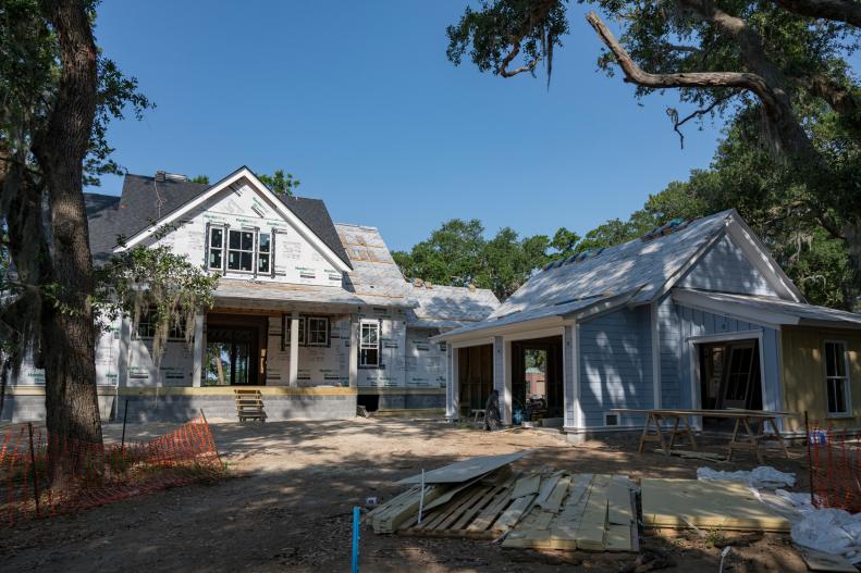 The HGTV Dream Home 2020 is a new construction build located in Hilton Head, SC.
Pictured is the home during construction. (Before)