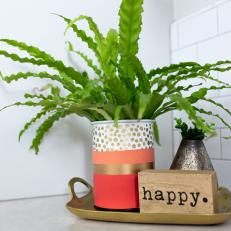 Ways to Upcycle Wrapping Paper: Planter
