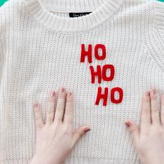 DIY Ho Ho Ho Sweater 
