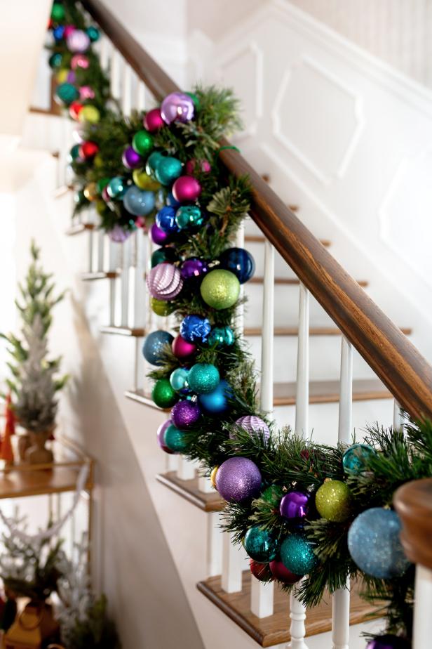 Colorful Christmas Ornament Garland | HGTV
