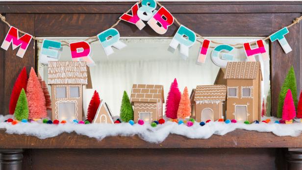 Cute + Crafty: DIY Cardboard Gingerbread Village