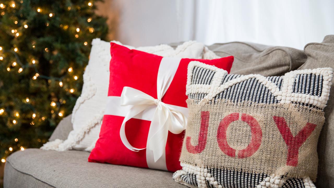 How to Turn Regular Pillows Into Christmas Pillows