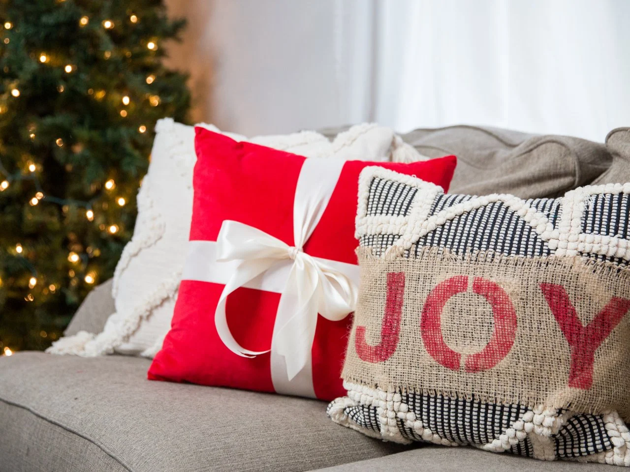 How to Turn Regular Pillows Into Christmas Pillows HGTV