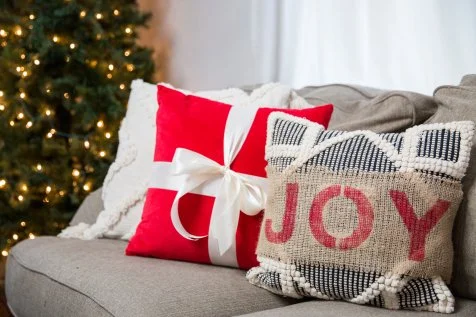 How to Turn Regular Pillows Into Christmas Pillows HGTV