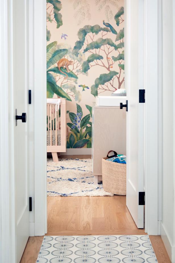 Nursery With Jungle Wallpaper Hgtv