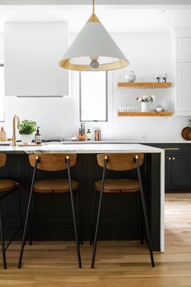 Scandinavian Kitchen With Cone Pendant