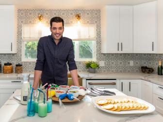 Jonathan in the kitchen at the final reveal, as seen on Property Brothers: Forever Home.