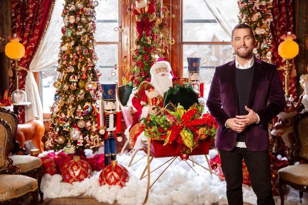 Lance Bass as a Kentucky home decorated for the holidays as seen on HGTV's Outrageous Holiday Houses.