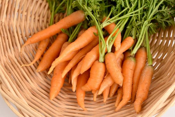 Orange Carrots in Basket