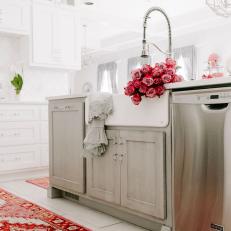 Farmhouse Sink in French Country Kitchen