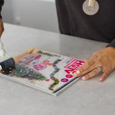 Upcycled Magazine Desk Riser: Apply Glue