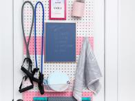 Store Your Gear on an Over-the-Door Pegboard