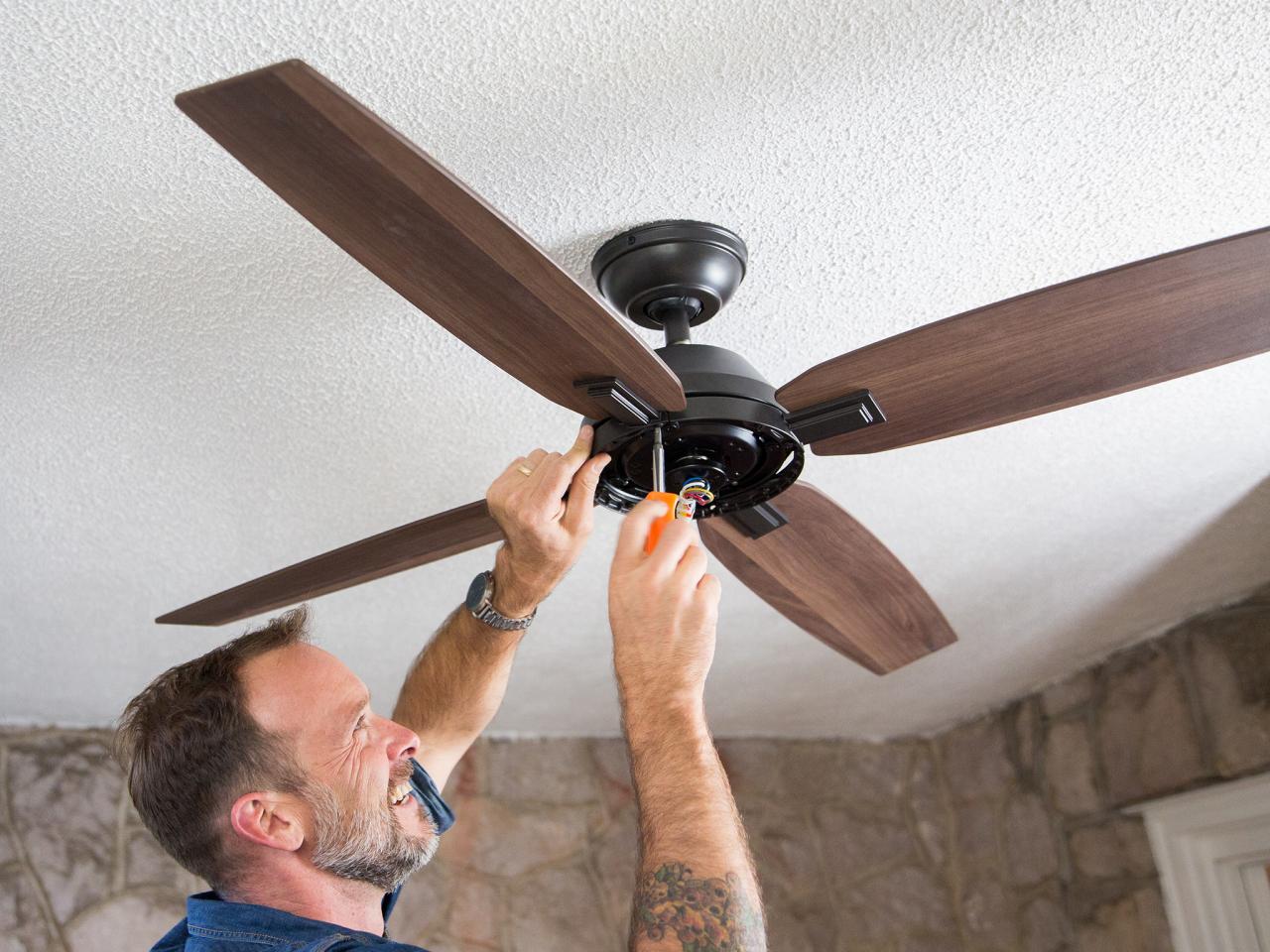 How To Fix A Ceiling Fan How to Install a Ceiling Fan | HGTV