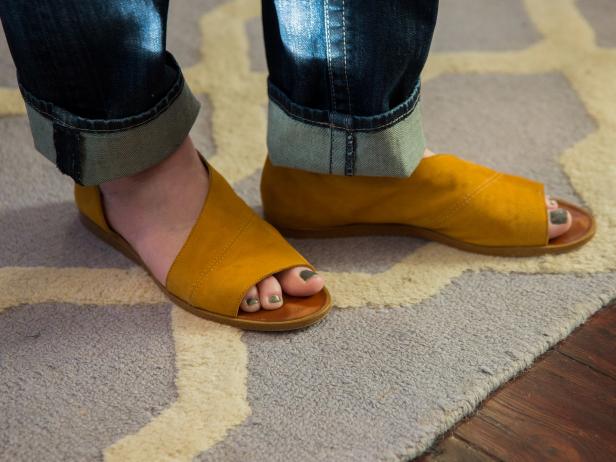 Yellow suede shoes