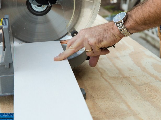Leaving as little waste as possible, you can cut your boards to lengths that match the location of each stud.