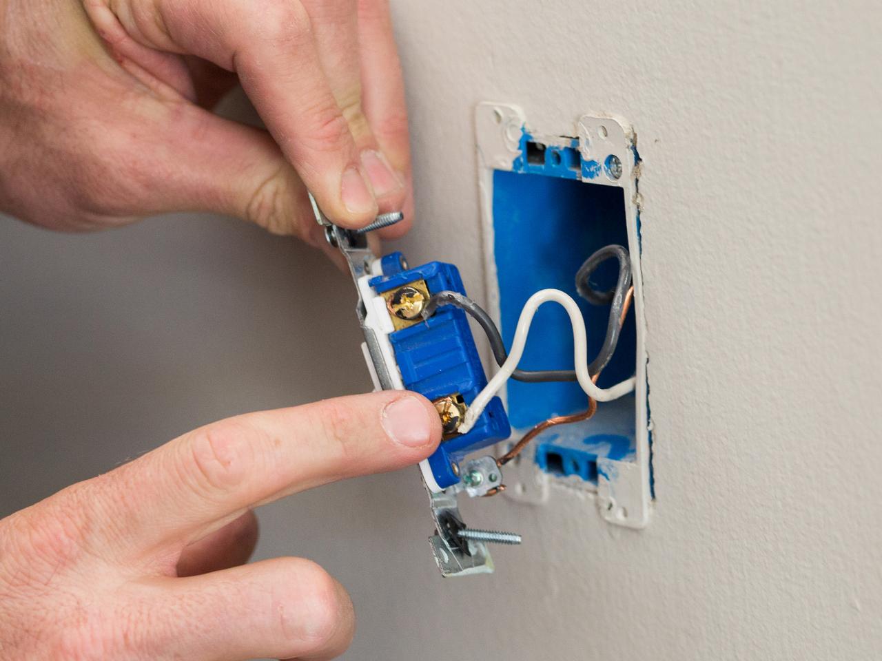 Repair the Light Switch. Switch connection